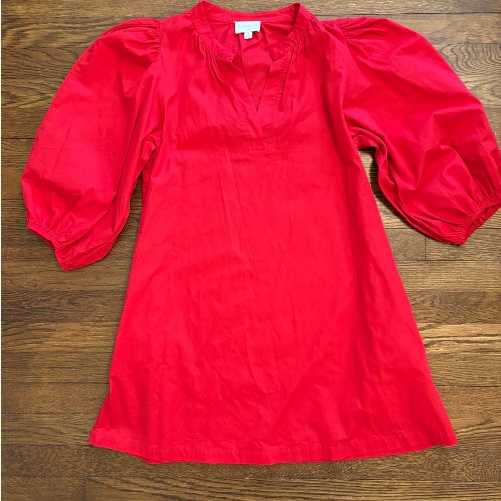 Sugarlips Red Puff Sleeve Mini Dress